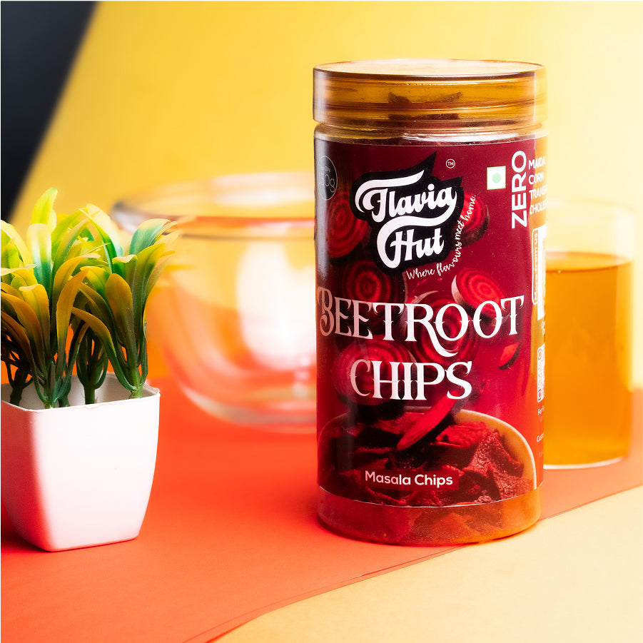 Beetroot Masala Chips | 150 gms Bottle
