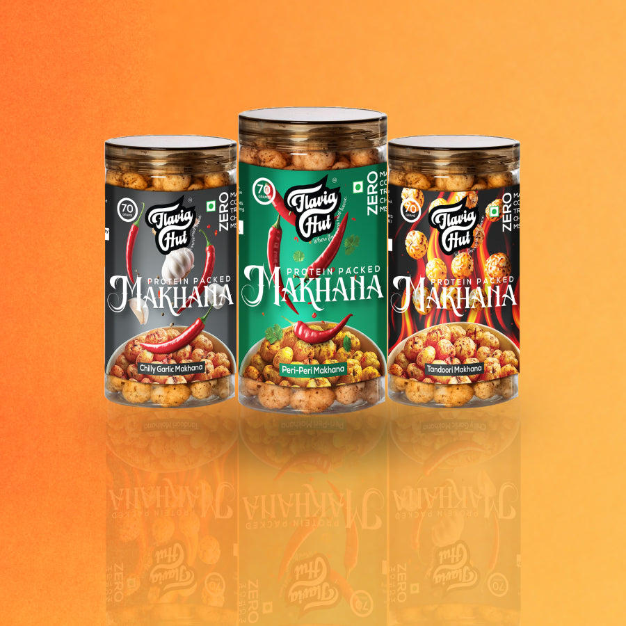 Chilli Chatkara Makhana Combo | 3 Healthy Makhana Jars