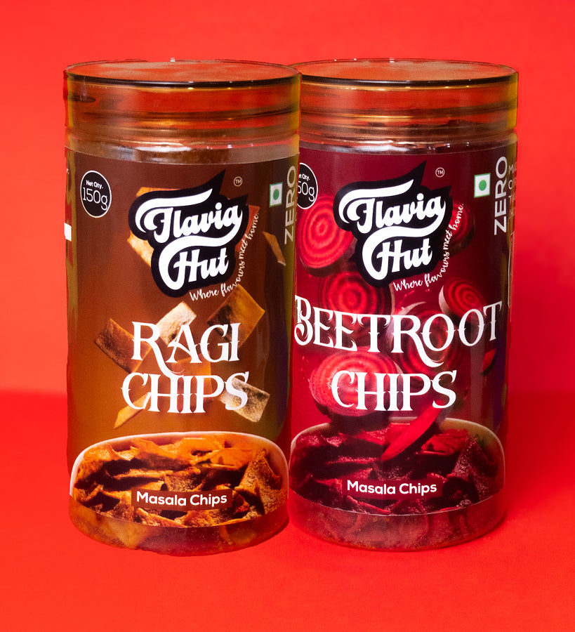 FlaviaHut's Chips Combo | Beetroot & Ragi Chips Combo
