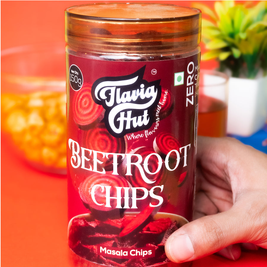 Beetroot Masala Chips | 150 gms Bottle
