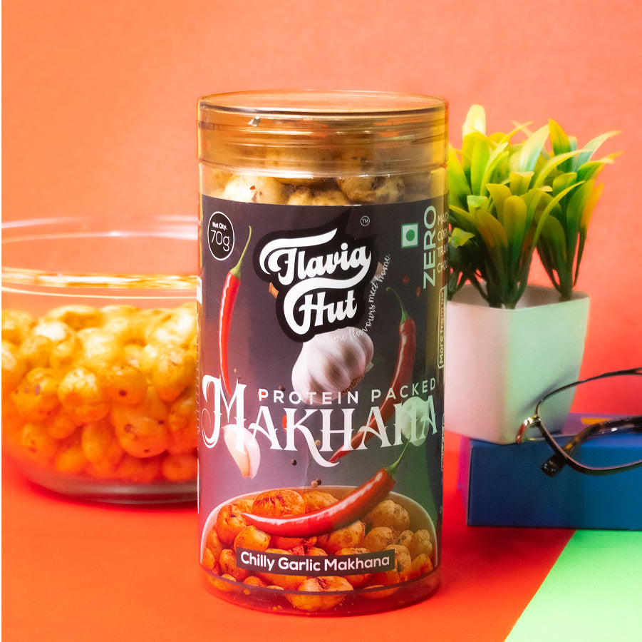 Chilly Garlic Makhana I 70 gms Bottle