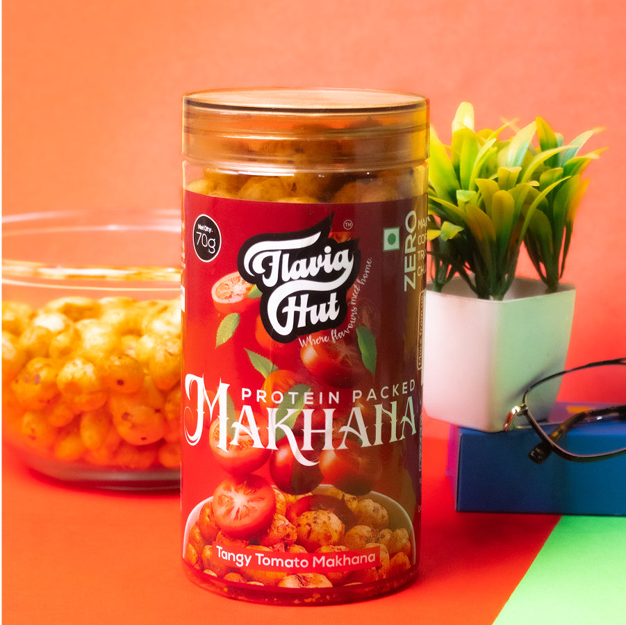 Tangy Tomato Makhana I 70 gms Bottle