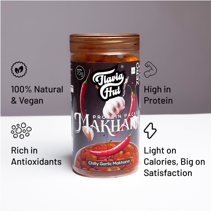 Chilly Garlic Makhana I 70 gms Bottle