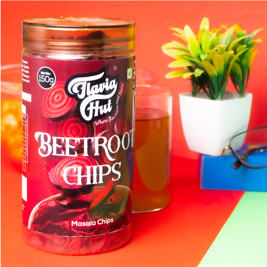 Beetroot Masala Chips | 150 gms Bottle