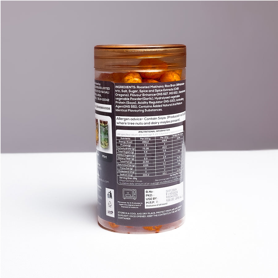 Chilly Garlic Makhana I 70 gms Bottle