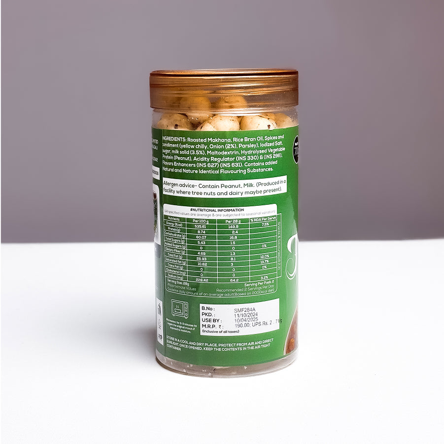 Cream & Onion Makhana I 70 gms Bottle